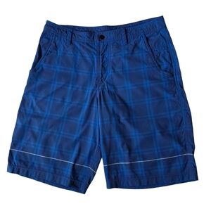 Lululemon Athletica Kahuna Golf Blue Plaid Men's Shorts